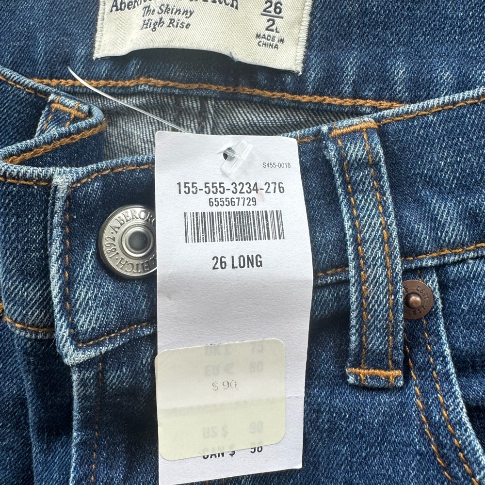 Abercrombie & Fitch Women’s High Rise Skinny Tall Jeans